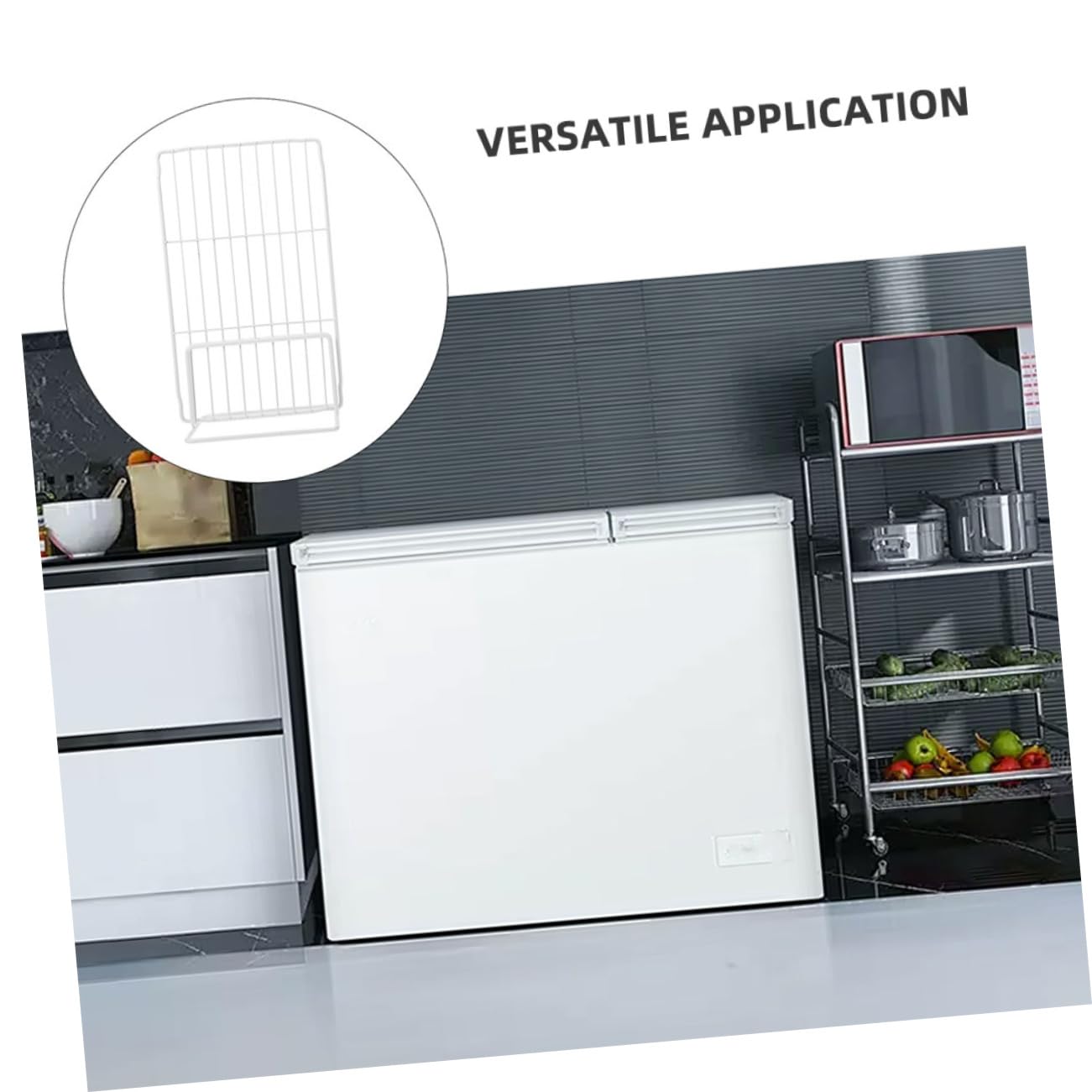 TOPBATHY Divisori per Scaffale Frigorifero 2 Pezzi in Ferro Bianco Resistente per Organizzatore Frigo e Congelatore per Case e Negozi Alimentari