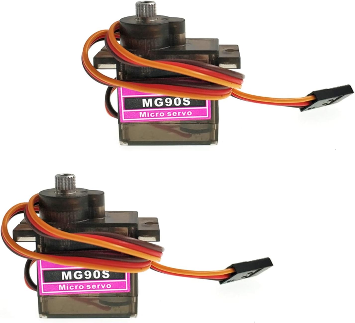 Maxmoral 2pcs MG90S 9g Metal Gear Micro Tower Pro Servo Upgraded SG90 Digital Micro Servos for RC Vehicle Helicopter Boat Car Models