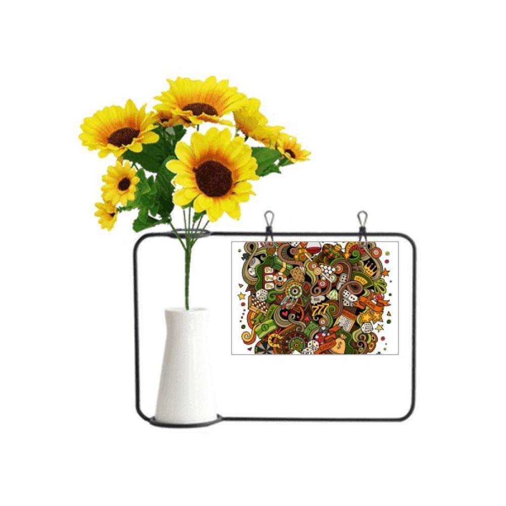 Jetons illustration jackpot sur vase de poker haut de gamme avec carte de vœux