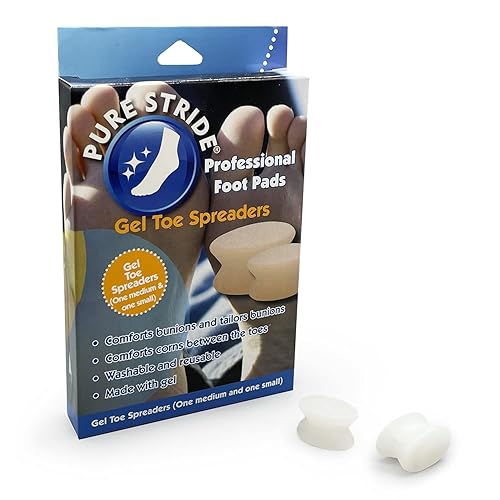 Pure Stride Esparcidores de dedos de gel, almohadillas profesionales para los pies, comodidad de juanetes y callos, separador de dedos, espaciador y