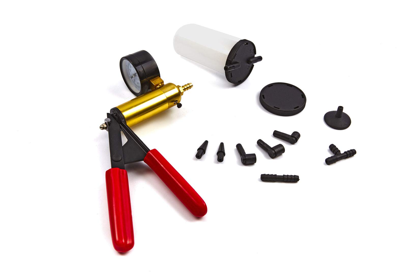 HERRAMIENTA PARA SANGRAR FRENOS VACUOMETRO Y COMPROBADOR DE PRESION Y VACIO Dispositivo de Purga de líquido de Frenos PURGADOR de frenos de coche Kit de Cambio de líquido de Frenos