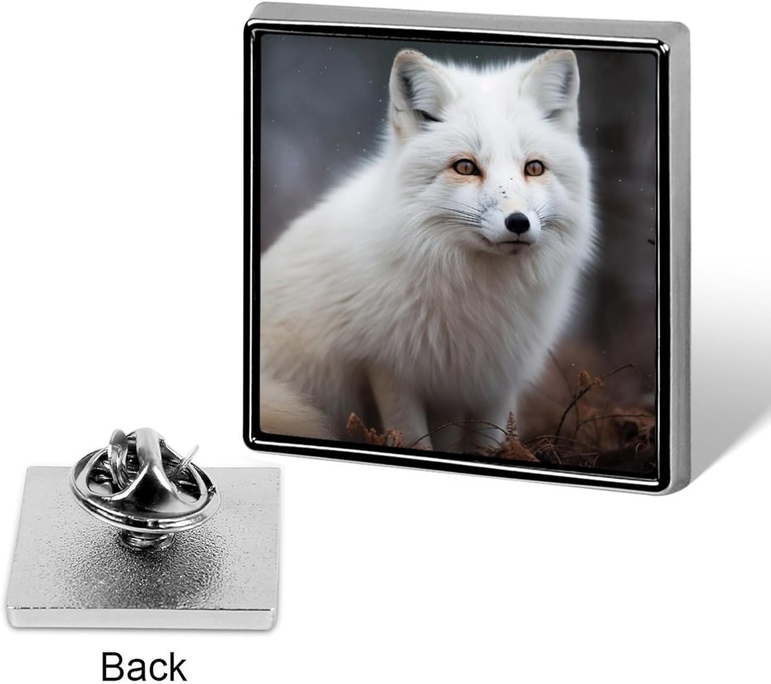 Personalized Button Pins Metal Square Badge Aesthetic for Decoration image 3