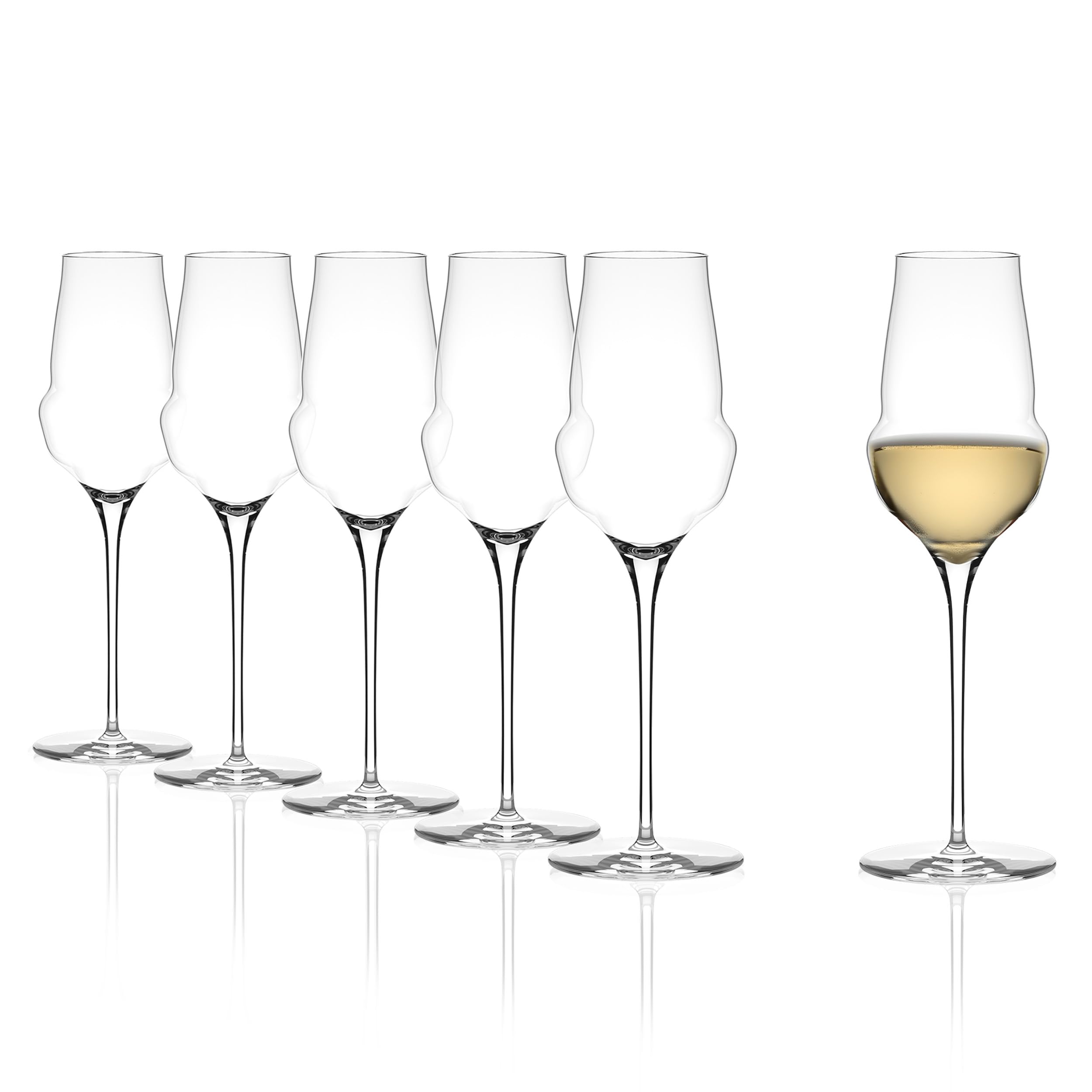 Copas de champán set de 6 Stölzle Lausitz Cocoon extravagantes de 340ml 1