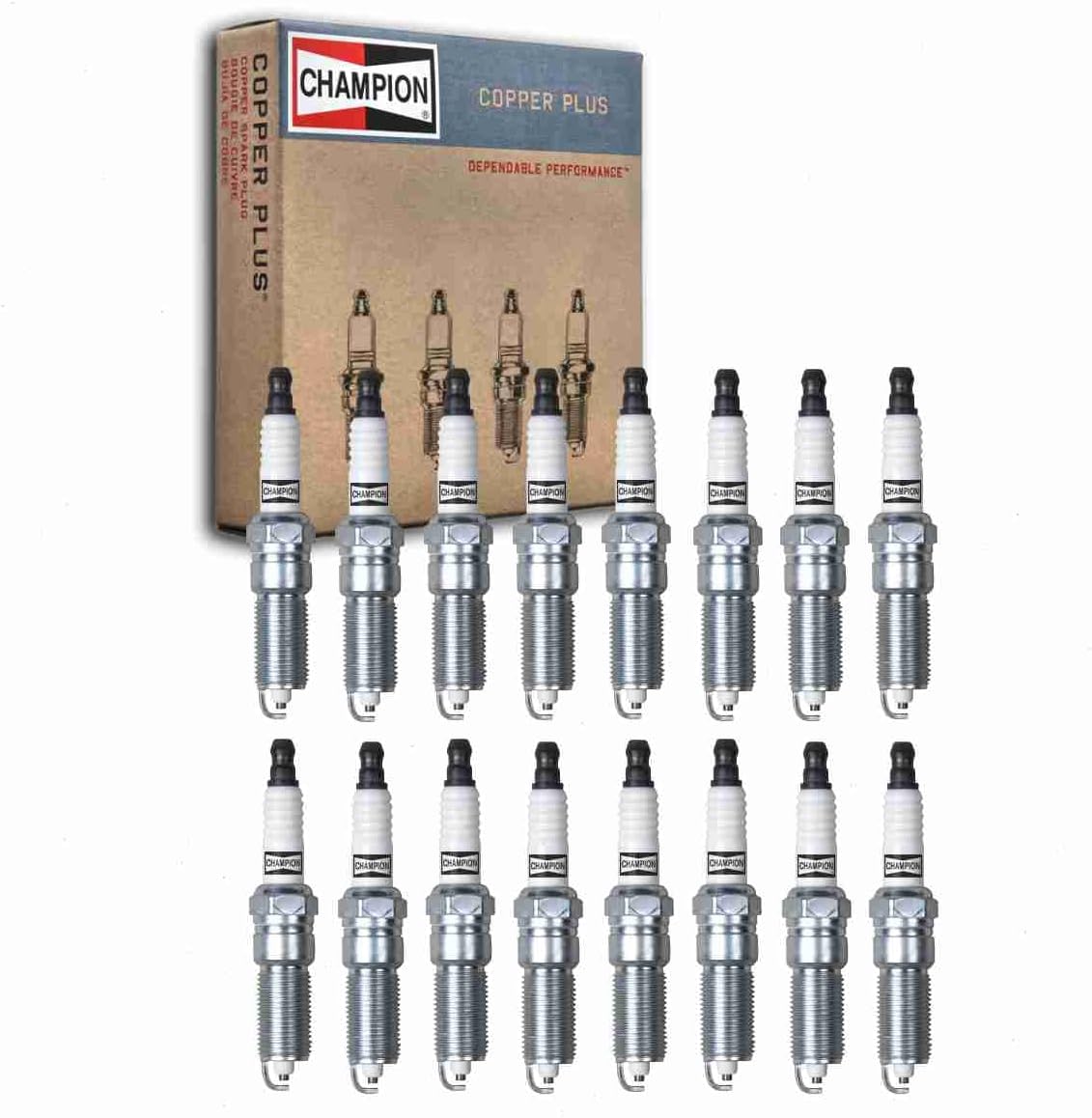 16 pc Champion Copper Plus Spark Plugs compatible with Dodge Magnum 5.7L V8 2005-2008