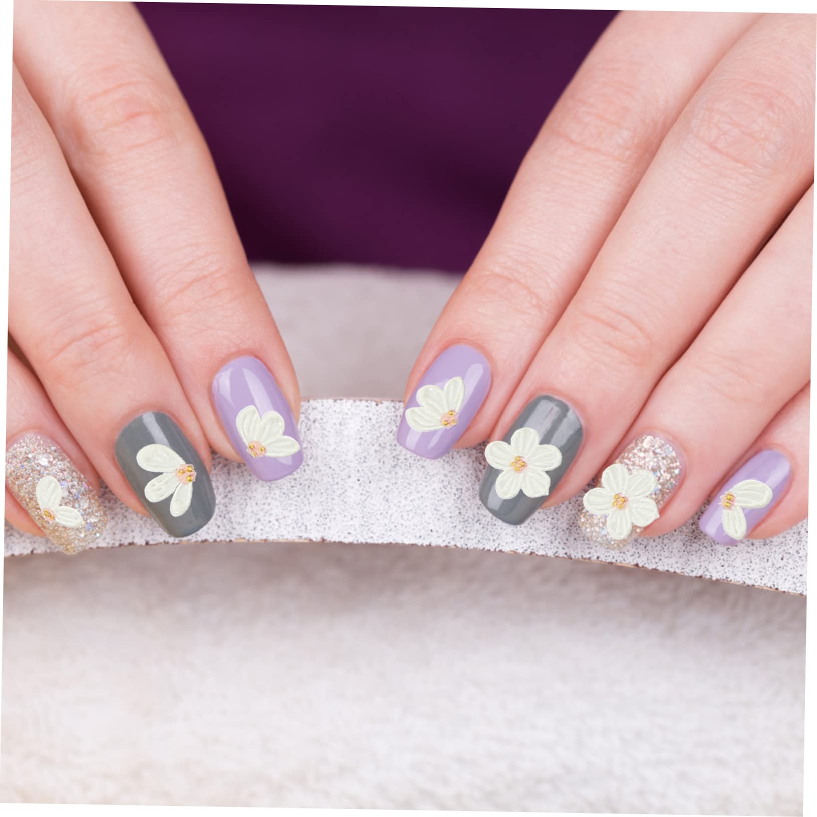 5 Set Adesivi Per Unghie Floreali Fiore Decalcomanie Per Le Nail Art Uv Decalcomanie Per Unghie Floreali Adesivi Per Decalcomanie Per Unghie Resina 3 Fogli*5