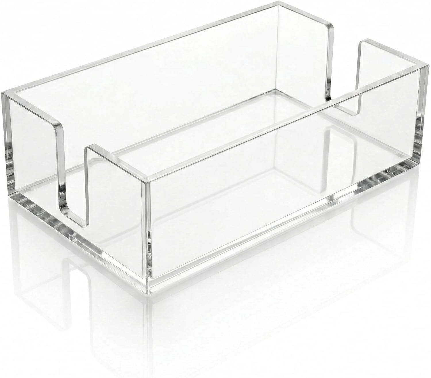 Acrylic Napkin Holder with lid - Clear Scalloped Design,Napkin Holder for Bathroom,Guest Towels Disposable Hand Towel Holder for Weddings,Hotels Decor (9 * 5.8 * 2.8)