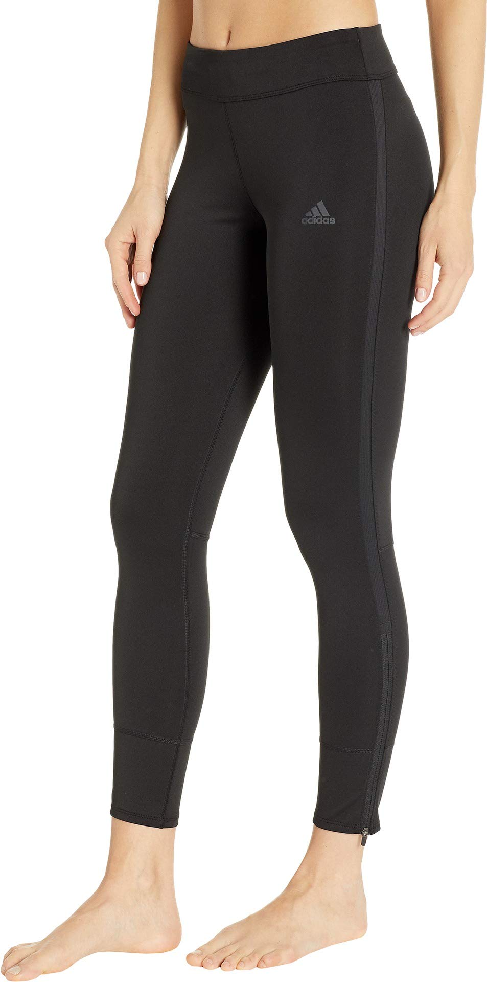 adidas Womens Running Response Long Tight, Black/Black, X-Small