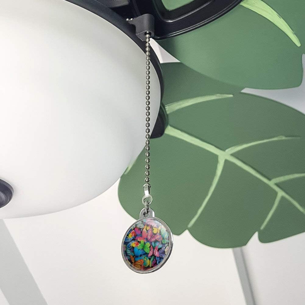 GRAPHICS & MORE Butterfly Butterflies Rainbow Magic Ceiling Fan and Light Pull Chain