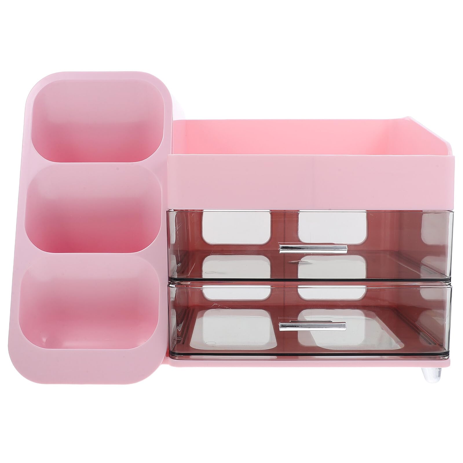 Organizzatore per Trucco da Banco Cassetti Rosa Contenitore Multifunzionale per Cosmetici e Pennelli Organizer per Piano di Lavoro e Mobiletto Bagno Portaoggetti per Camera da