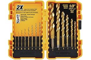 DEWALT 14-PIECE TITANIUM NITRIDE COATED DRILL BIT SET