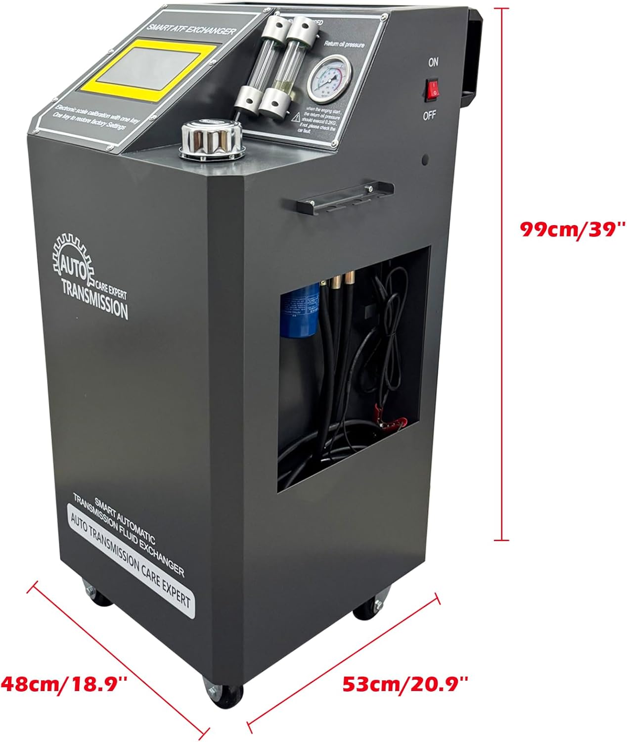 Auto Transmission Fluid Exchange Fluid Cleaning Machine Touch Screen 20L×2 Tank DC12V