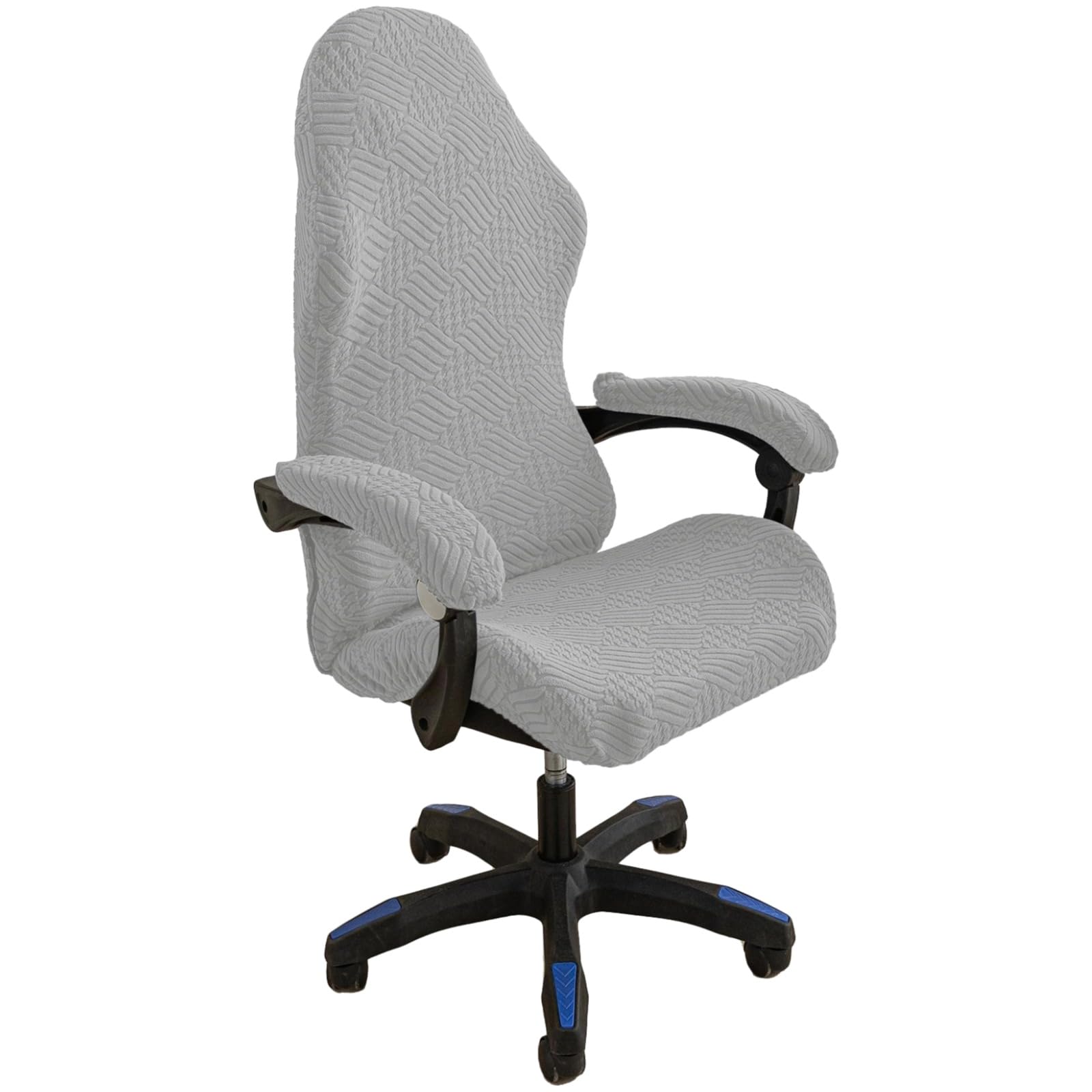 Gaming-Stuhlbezug für Büro- und Computerstühle, anpassbarer Sitz- und Armlehnen-Schutz, rutschhemmend, atmungsaktives Gewebe, passt auf die meisten Stühle, Armlehnenbezüge inklusive, leicht