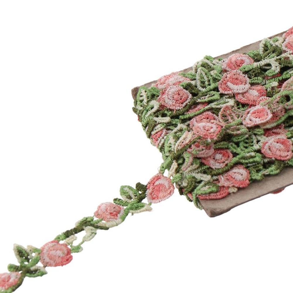 Amazon.co.jp: 10ヤードフラワーレーストリム、バラフラワー