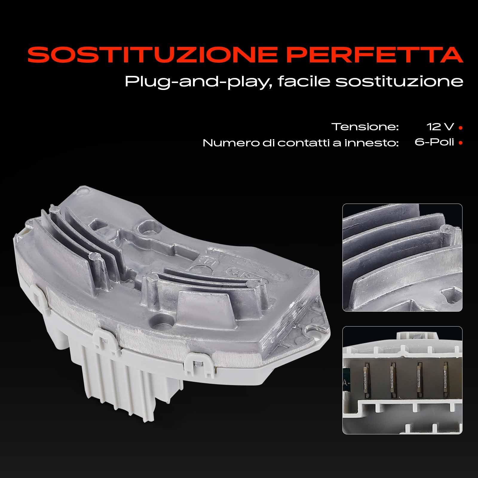 Frankberg Resistenza ventilatore ventilatore interno Compatibile con Serie 1 E81 E82 E87 E88 Serie 3 E90 E91 E92 E93 X1 E84 X3 F25 X5 E70 X6 E71 E72 Z4 E89 2003-2017