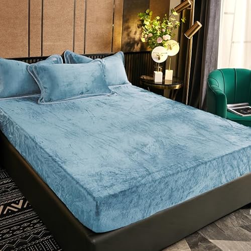 Luofanfei Winter Leintuch 180x200 Hellblau Blau Plüsch Warme Kuschelige Spannbettlaken Bettlaken Boxspringbett Frottee Samt Spannleintuch 180 x 200 Doppelbett Uni Bettspanntuch für Hohe Matratze Luofanfei Winter Leintuch 180x200 Hellblau Blau Plüsch Warme Kuschelige Spannbettlaken Bettlaken Boxspringbett Frottee Samt Spannleintuch 180 x 200 Doppelbett Uni Bettspanntuch für Hohe Matratze