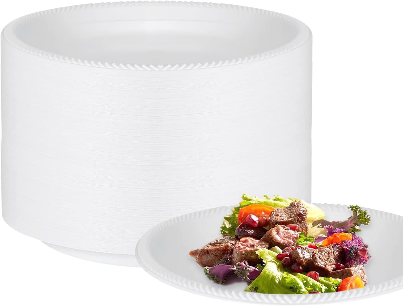 White Plastic Plates 100-pack inch Dinner Plates Kenya Ubuy