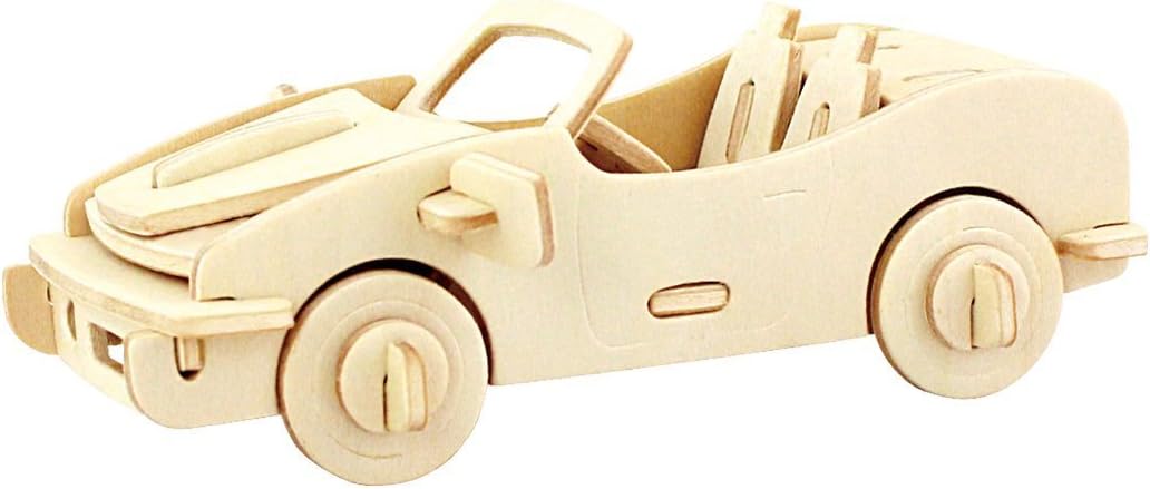 Wooden Model Kits 3D Puzzles Build Car Kit Wooden Model Toy Kit Wood Puzzle Car Wooden Model Toy Kit Model Car 29-pcs (Racing Car)