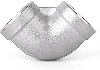 Vista 2 de TAISHER 2 piezas de acero inoxidable 304 accesorios de codo de 90 grados, tubo hembra NPT de 1 pulgada a 1 pulgada NPT hembra 304 accesorio