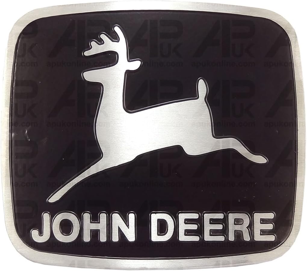 Front Bonnet Emblem Badge Replacement for John Deere 1030 1630 1850 2030 2040 3130 Tractor