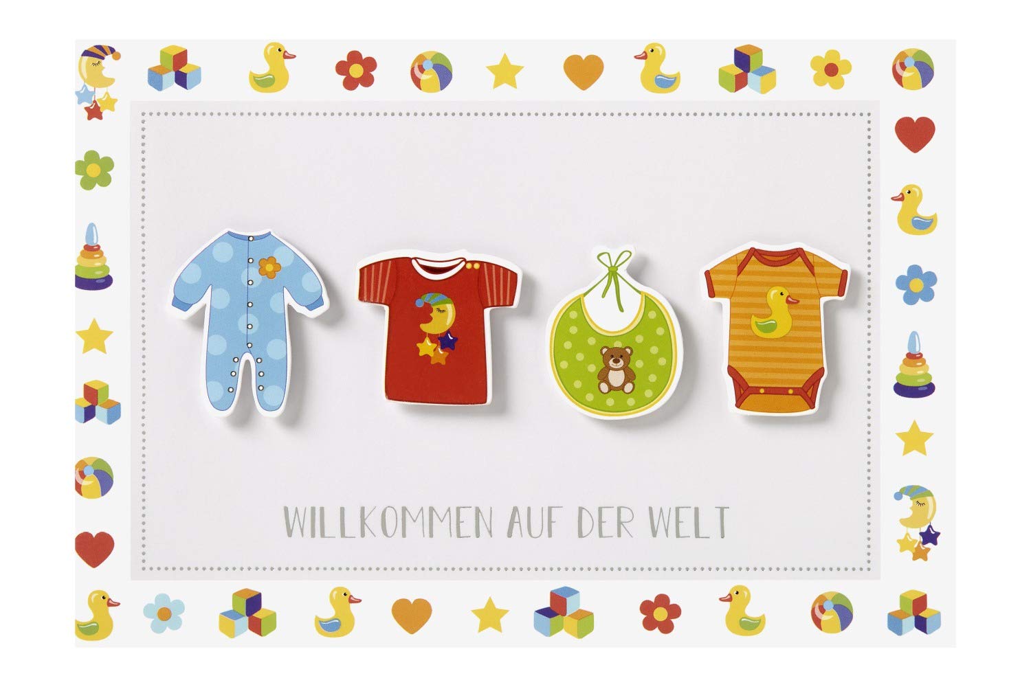 Birth Card Welcome to The World 11.6 x 16.6 cm