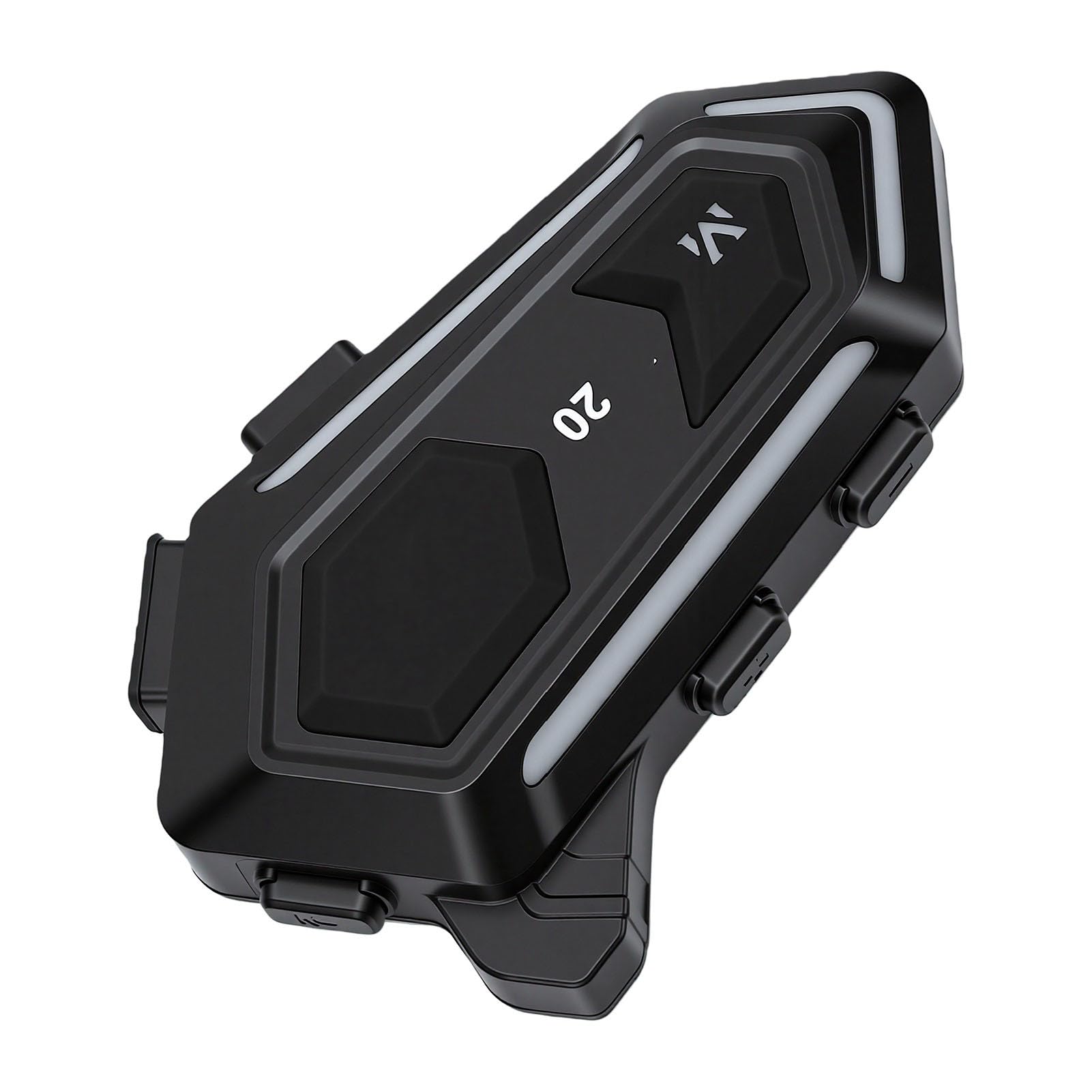Jiawu Auricolare Bluetooth per Casco Bluetooth Avanzato 5.3 con Esperienza Sonora Coinvolgente per la Guida in Moto Resistente All'acqua IPX6