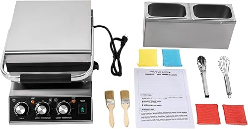 Miniatura 3 de Mini panqueques holandés, máquina eléctrica antiadherente comercial con control de tiempo y temperatura, máquina antiadherente para panqueques para