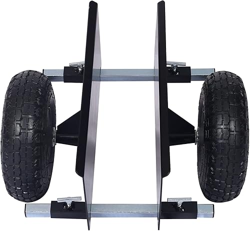Miniatura 7 de Carretilla de panel resistente muñecas de puerta ajustables con ruedas 2 ruedas neumáticas de 10 pulgadas rodamiento de carga de 600 libras para