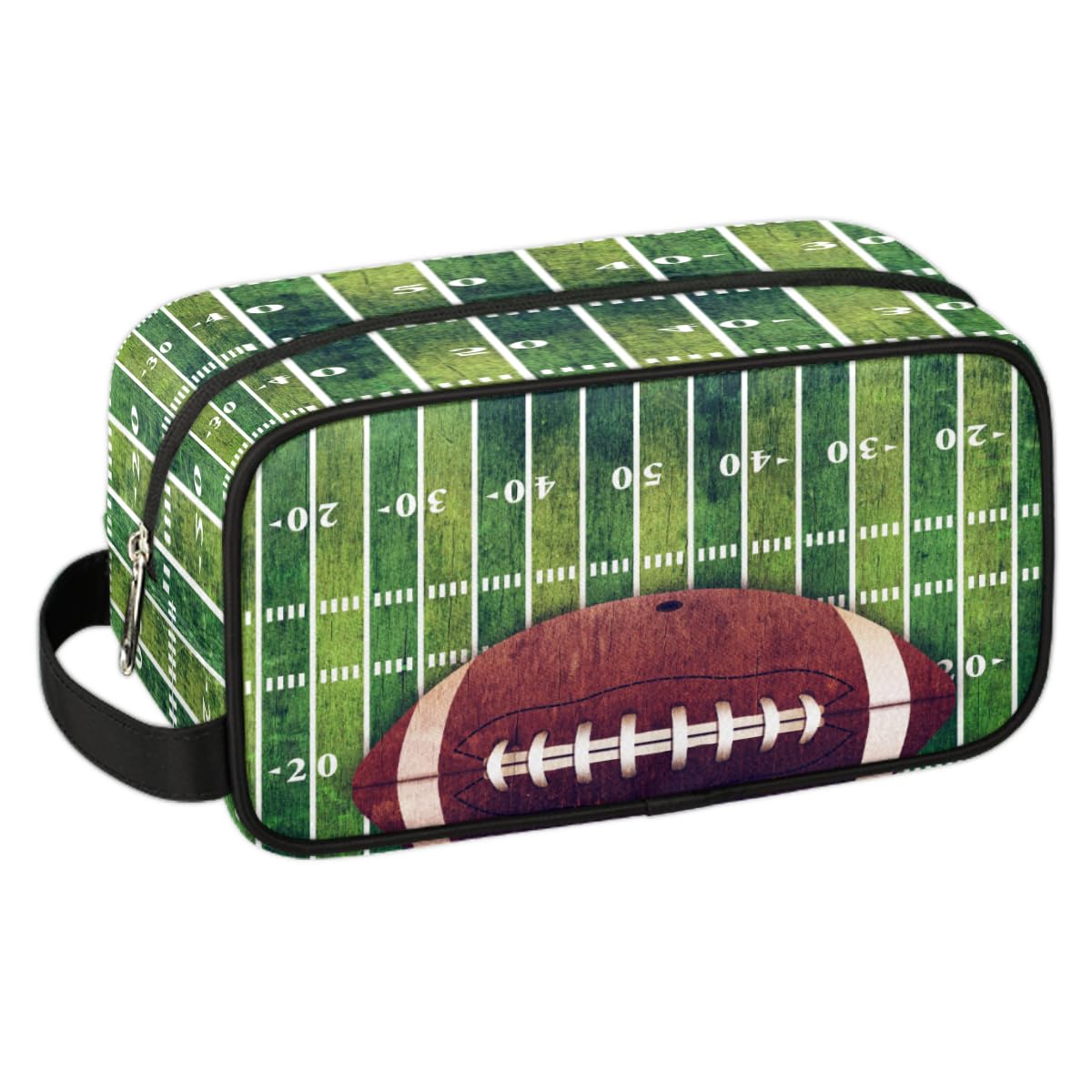 BardicTravel Toiletry Bag for Boys Men, Waterproof Hanging Dopp Kit for Women, Shaving Bag with Large Capacity for Travel,Sports Shower (Football Field)