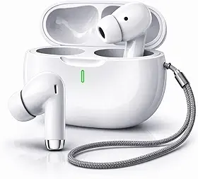 Fone de Ouvido Bluetooth 5.4 Sem Fio Intra Auricular com Microfone, Redução de Ruído, Controle Touch, Resistente à Água, Estojo Carregador USB-C, até 10h, Compatível com Todo Celular e Notebook