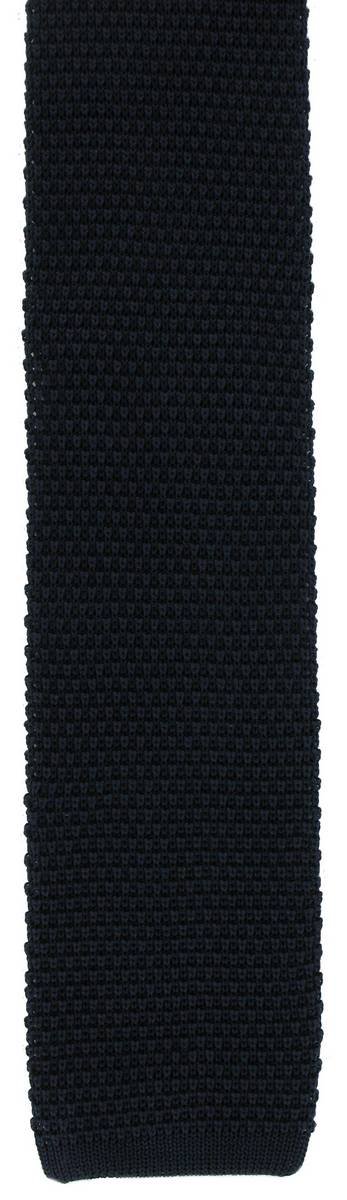 Marineblaue Seiden-Strickkrawatte von Michelsons