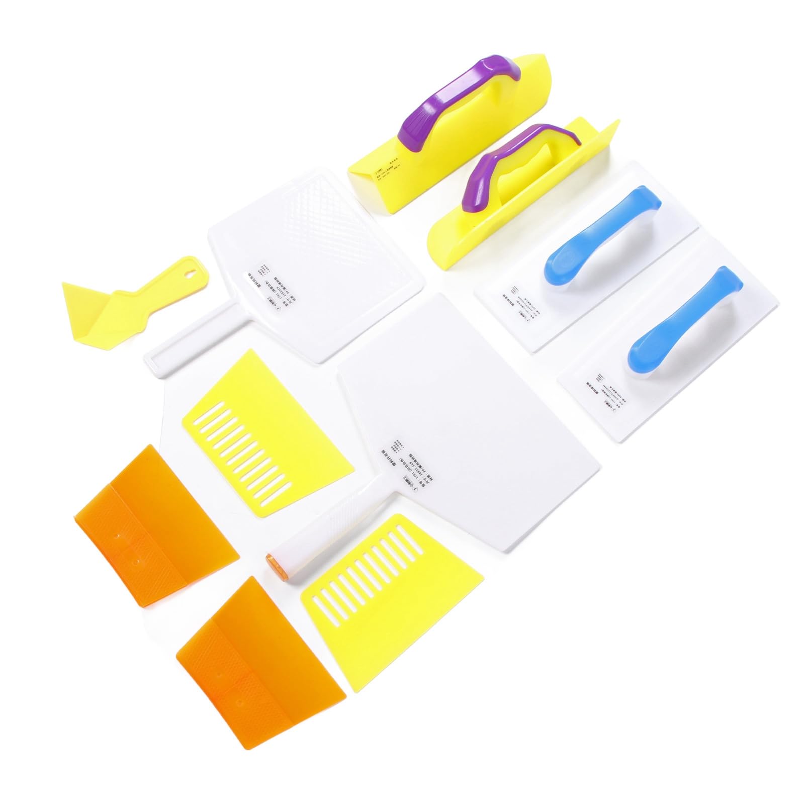 Juego de paletas de plástico Flexible, paleta de esquina interior y exterior, raspador de masilla para reparación de azulejos y ventanas de pared