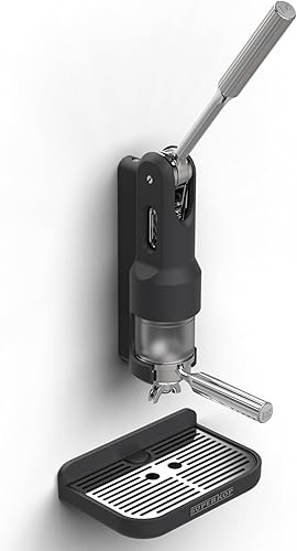 Miniatura 2 de SUPERKOP Cafetera y cafetera, herramienta manual de café expreso, portátil, sin mantenimiento, diseño retro elegante, fines comerciales y