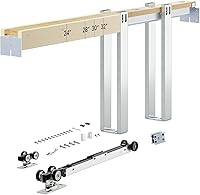 SMARTSTANDARD 36x80 Pocket Door Frame Kit with 120lb Two-Way Soft-Close - Fits 24-36" Doors, Durable Wood & Steel Hardware