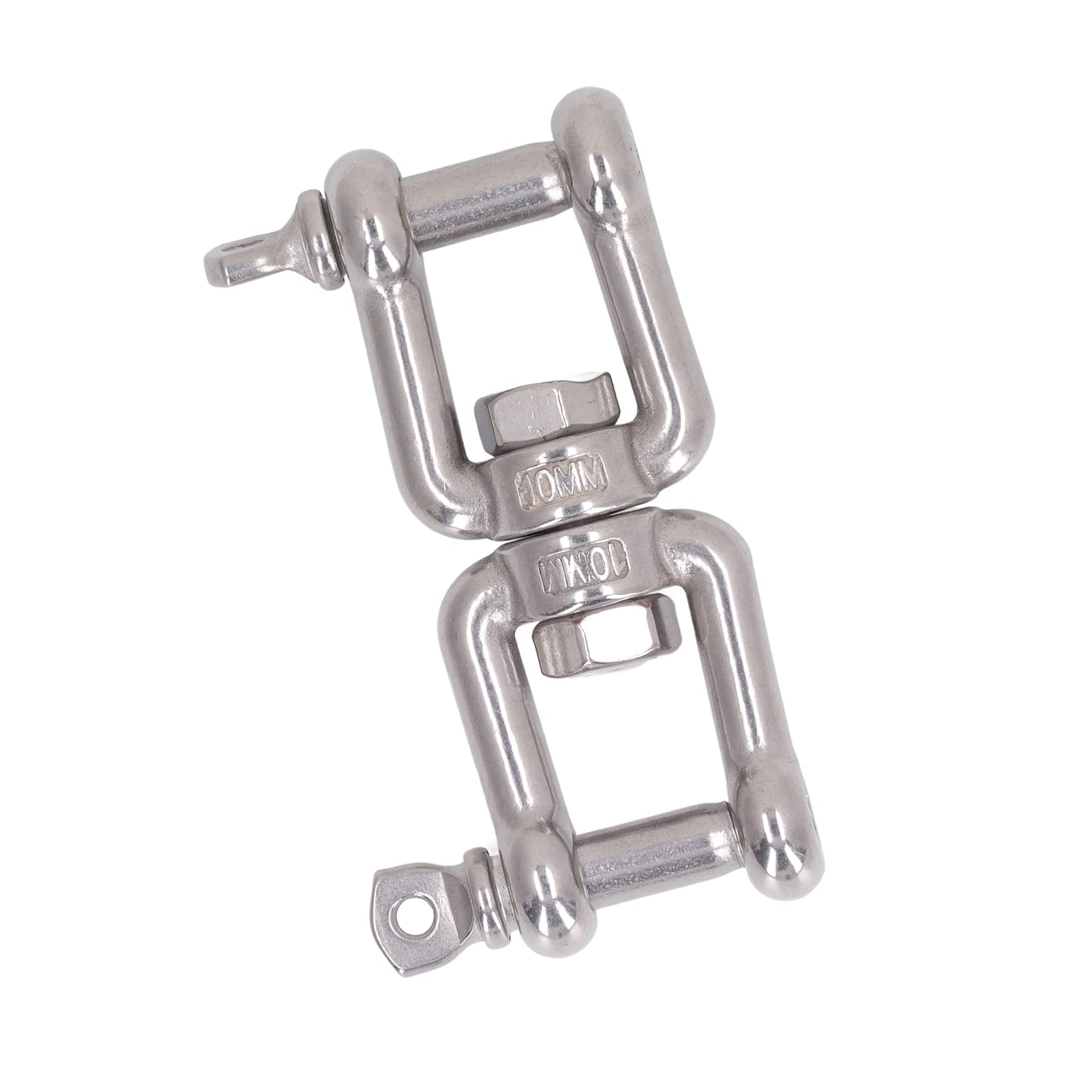 Gavigain 360° Swivel Shackle, Stainless Steel Detachable Jaw Anchor, Heavy Duty Load Capacity, Rustsproof Hammock, Climbing, Yoga, Punching Bag Suspension (10MM)