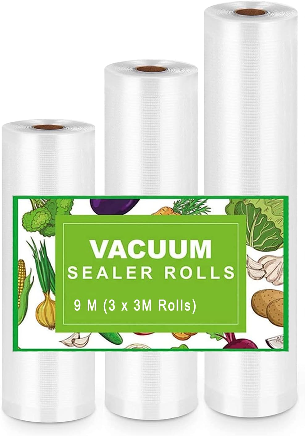 Vacuum Food Sealer Rolls Bags,15/20/25 * 300cm, Textured Vacuum Food