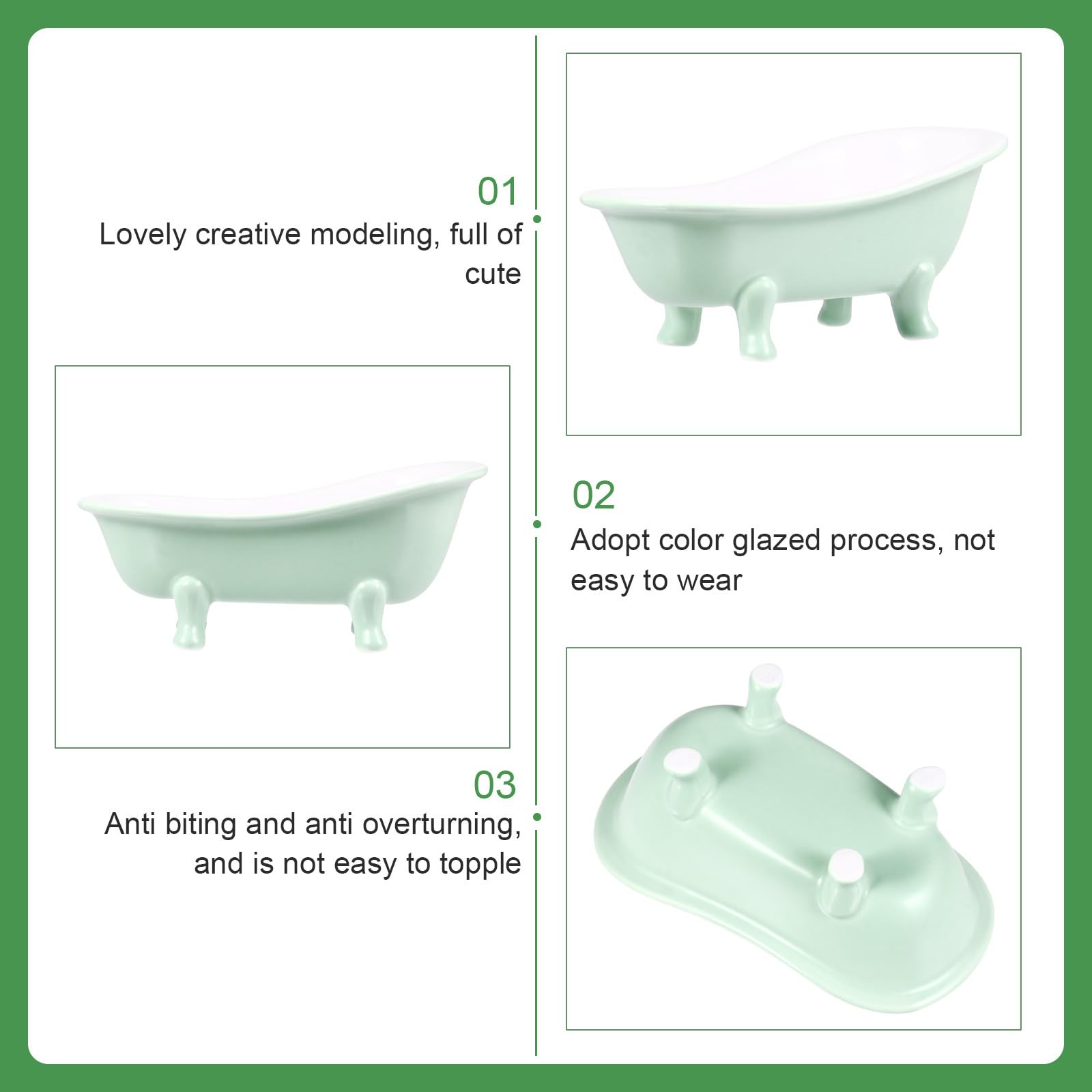 iplusmile Hamster Badewanne Aus Keramik Für Kleintiere Natürliche Kühlung Leicht Zu Reinigen 6.1"X2.2"X2.8" Für Hamster Und Degus Im Haustierkäfig