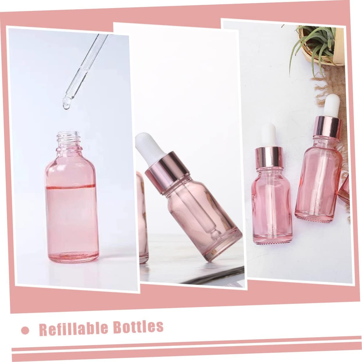 CALLARON 30Pcs Fillable Dropper Bottles Essential Oil Holders for Travel Leakproof Containers for Perfumes and Cosmetics Portable and Practical Storage
