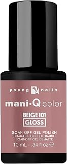 Young Nails Mani-Q Gel Polish, Color Gel Nail Polish For Natural Or Artificial Nails, Cure With LED Or UV Light, Soak Off Gel Polish 0.34 fl oz.