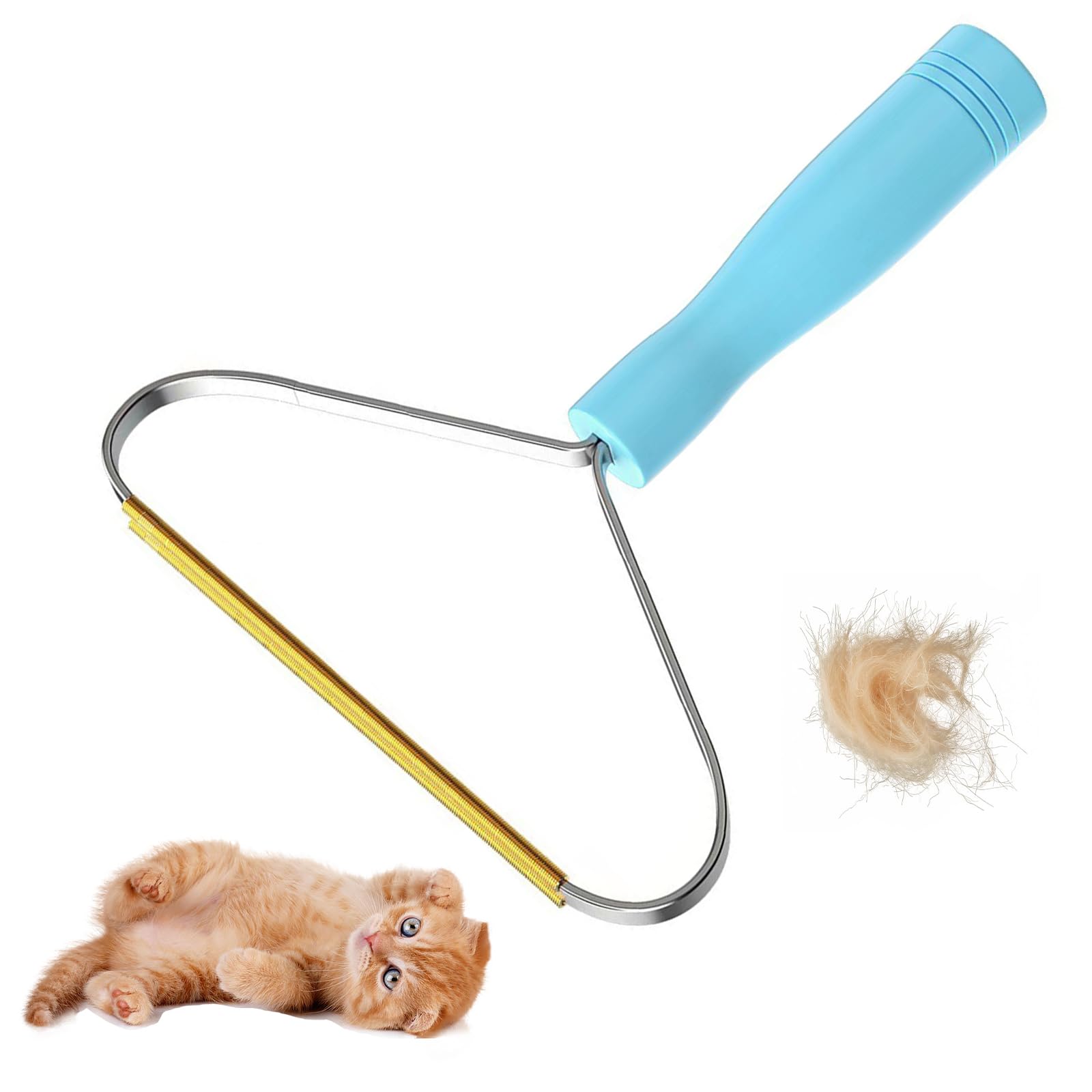 Dazvyn Blue 1Pcs Pet Hair Remover, Carpet Scraper & Carpet Rake For Rugs,Carpet Brush For Pet Hair, Heavy Duty Lint Shaver And Fabric Scraper For Couch, Pet Towers