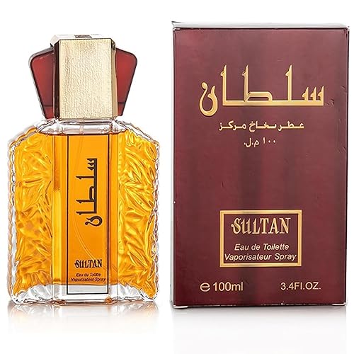 KRRFDP Perfume Dubai para hombre, aceite de perfume Sultan Gold, aroma elegante y duradero, 3.4 onzas líquidas de aceite de perfume árabe exótico en