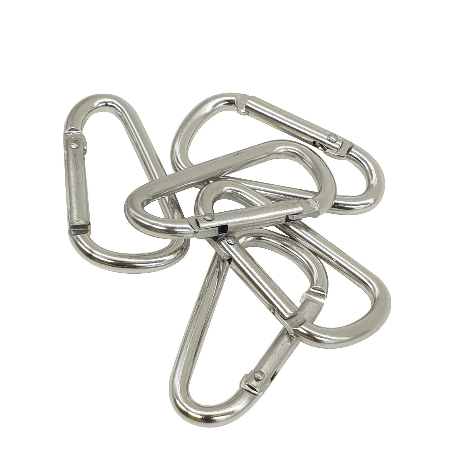 DHER Oval Karabiner 8-teilig - Aluminium Mit Federverschluss Für Camping & Outdoor