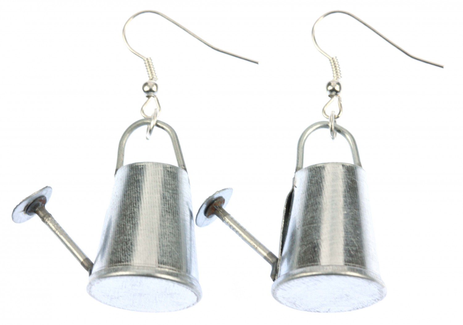 Miniblings Gießkanne Ohrringe Frühling Gärtner Gärtnerin Garten Blech silber - Handmade Modeschmuck I Ohrhänger Ohrschmuck versilbert