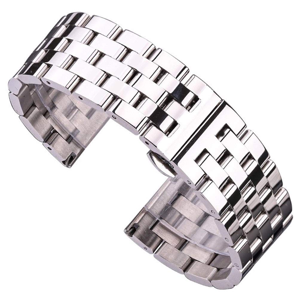 Bracelet montre acier inoxydable argent 26mm, remplacez votre bracelet usé par un métal durable
