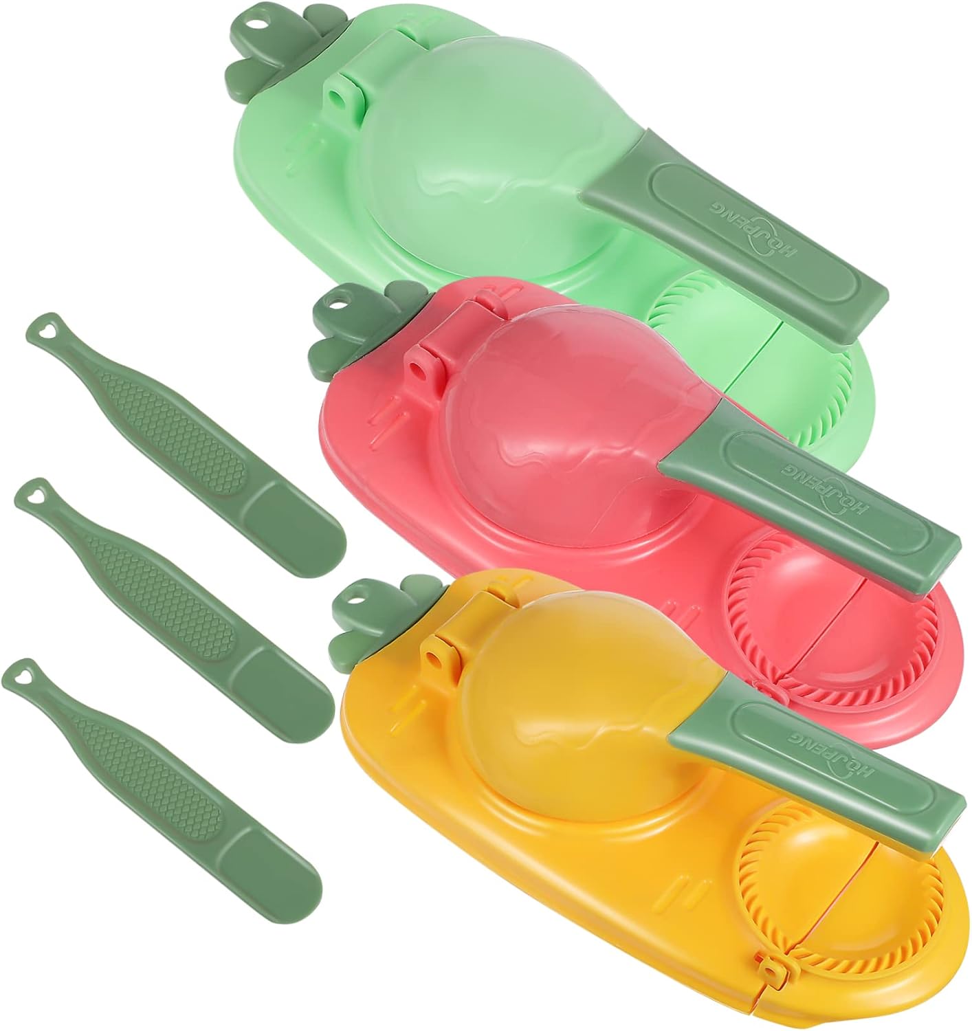 3 Pcs 2 in 1 Dumpling Maker Press Tool PP Plastic for Wraps