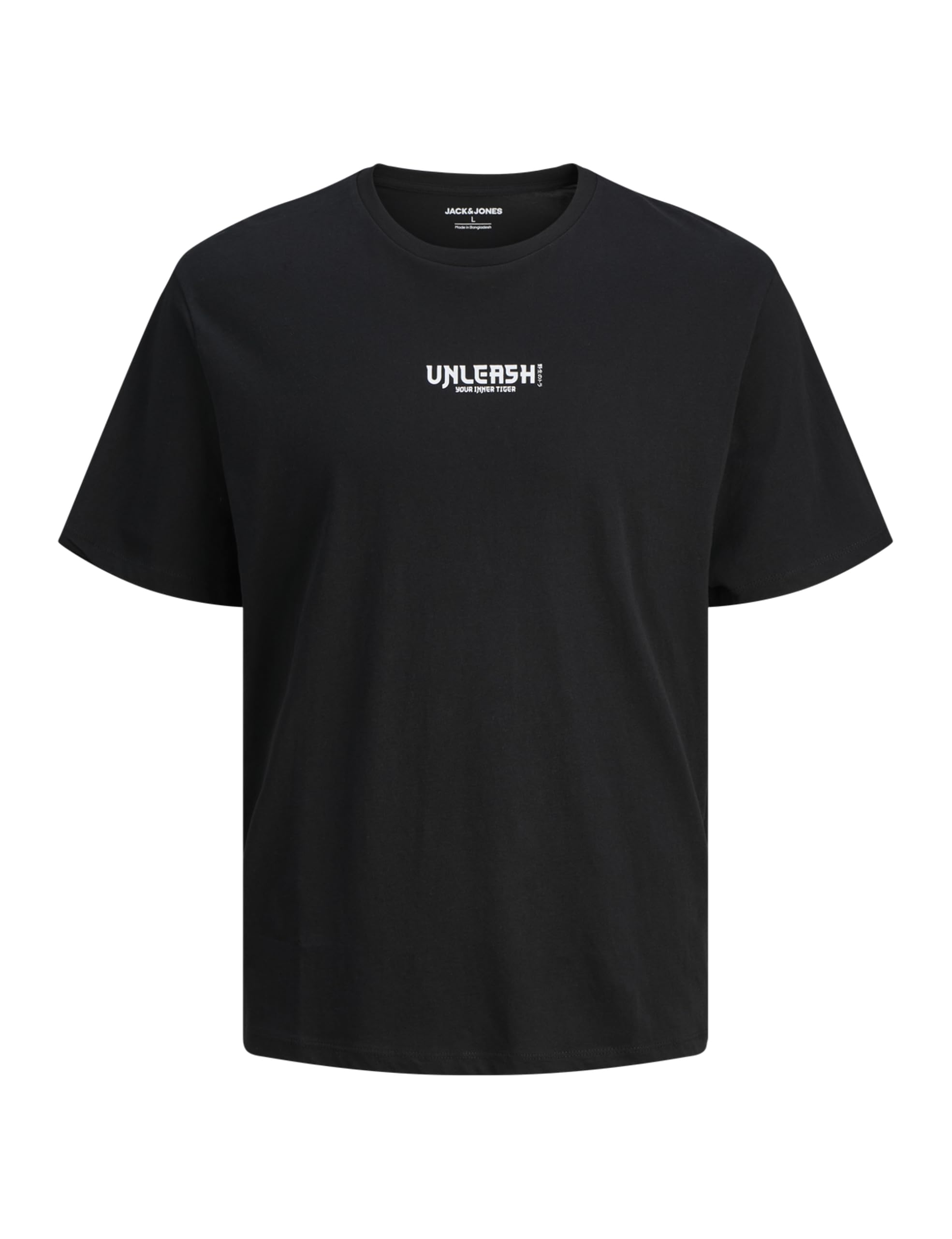 JACK & JONES Jjmiko Tee SS Crew Neck, Black, L