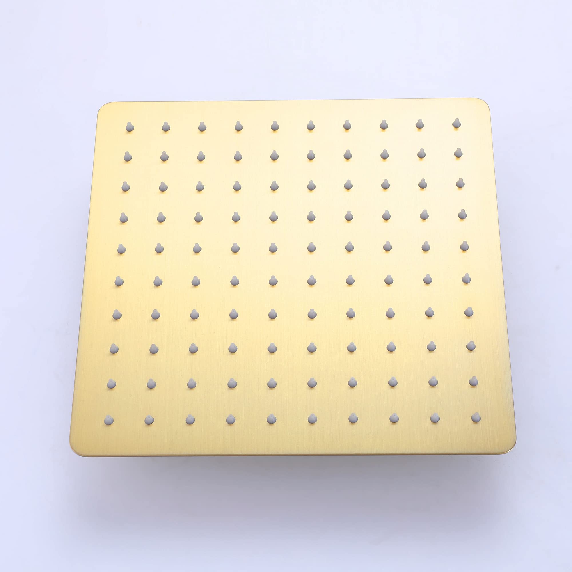 Grifo Mezclador baño con Ducha Lluvia y rociador Mano, Grifo Ducha Dos vías, Mezclador Lluvia Pared Oro Cepillado con Cabezal Ducha Lluvia 25 cm.