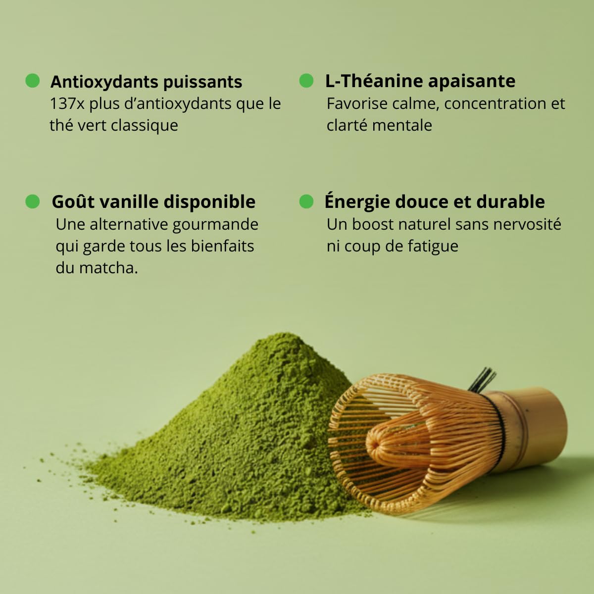 Thé Matcha 100% naturelle 30 g/90 g [qualité supérieure cérémonielle Premium]. Poudre de thé vert traditionelle (90, matcha ceremonie)