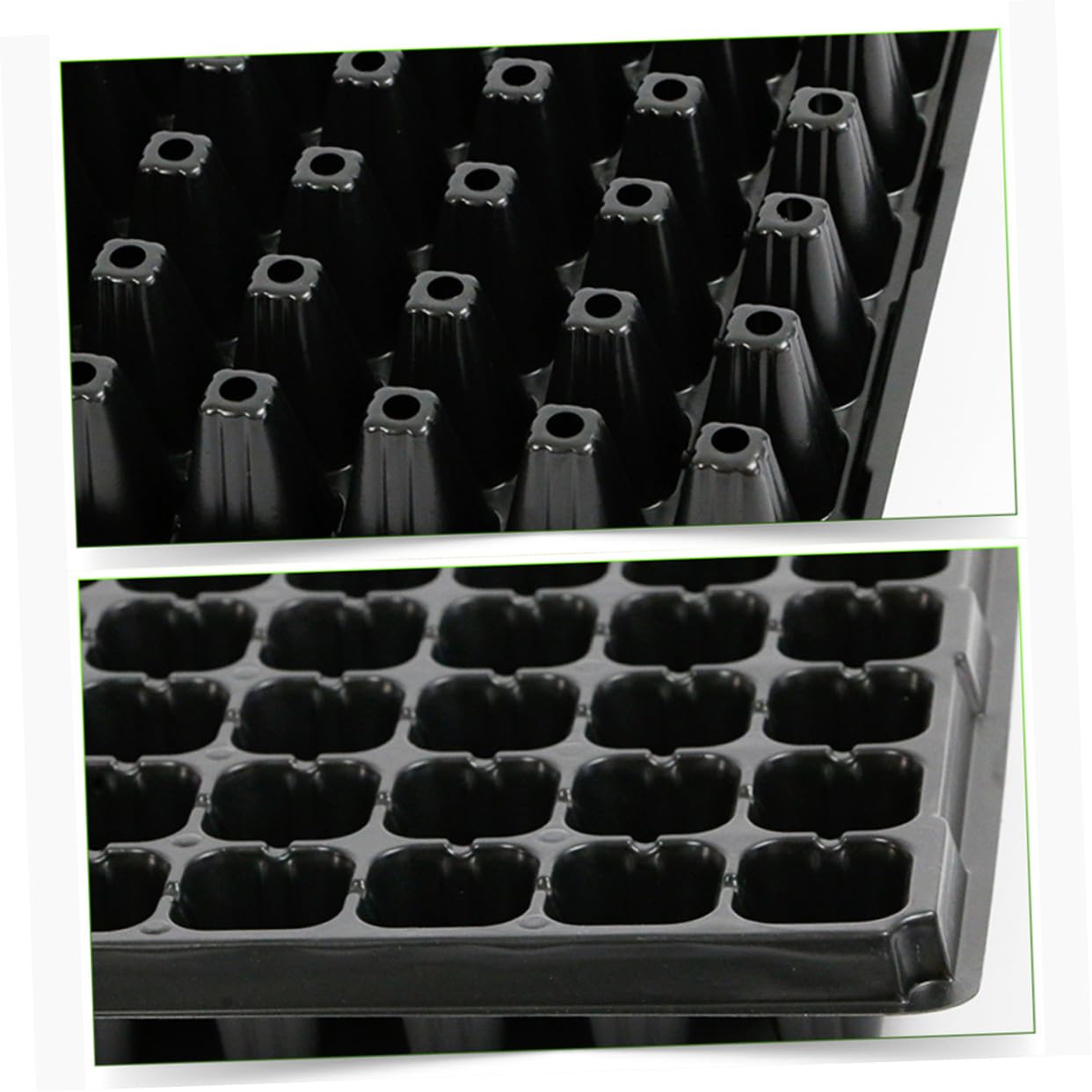 POPETPOP 10 Pezzi Vassoio per Semina per Piantine Vaschetta Coltivazione in Plastica Leggera e Ventilata per Giardinaggio Domestico e Balcone Promuove Radicazione e Crescita Facile
