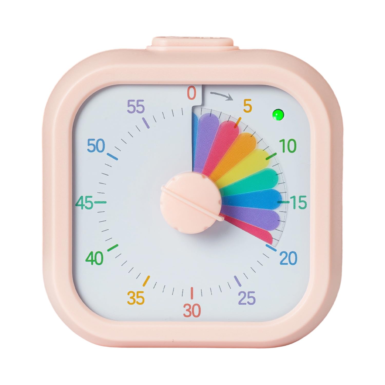 Visual Timer with Rainbow Pattern, 60-Minute Countdown Timer for Kids and Adults, Silent…