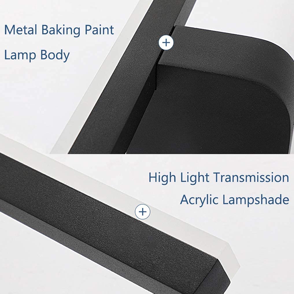 Lampe Applique Murale Moderne, Lampe Miroir LED Lampe Miroir Salle De Bain Lampes Miroir, Lampe Miroir Salle De Bain LED 9W Etanche, Lampe Maquillage Acrylique Salle De Bain, Lampe Murale AR